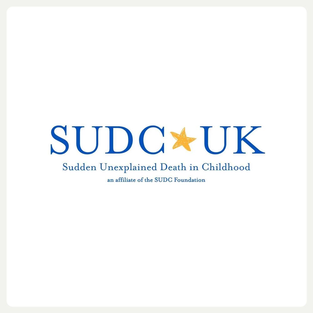 SUDC UK logo: Sudden Unexplained Death in Childhood — an affiliate of the SUDC Foundation